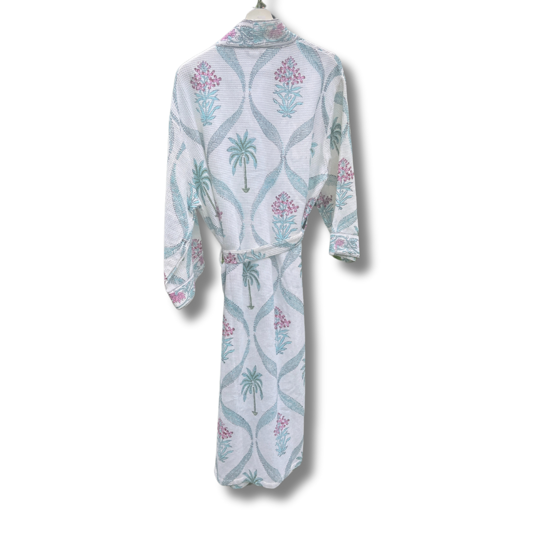 Hand Block Printed Bath Gown (Zind)