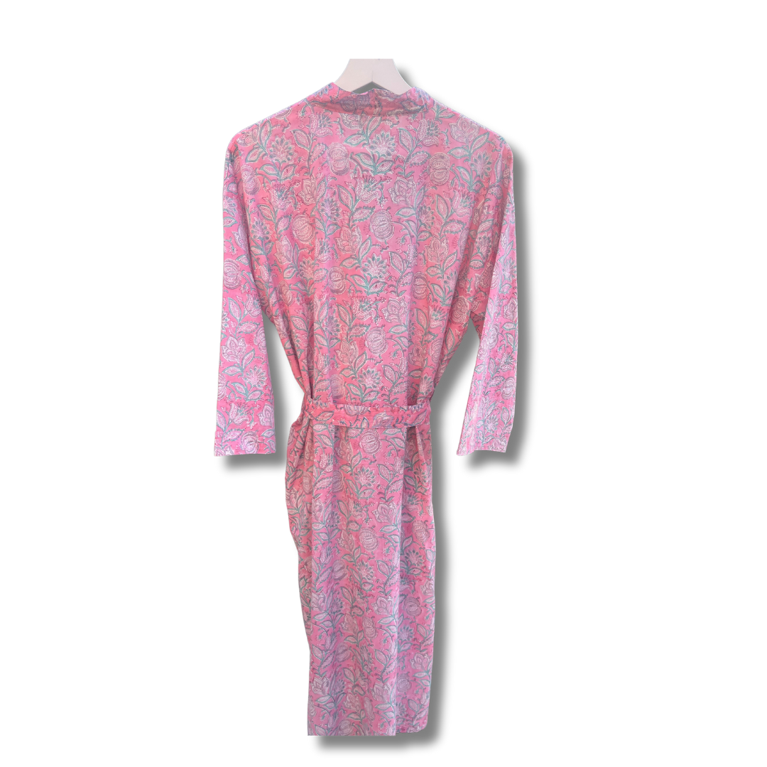 Dressing Gown Hand Block Printed - Suza