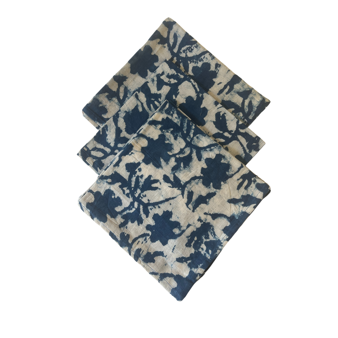 Table Mats (Reversible design) with Napkins Hand Block Printed -Dharti