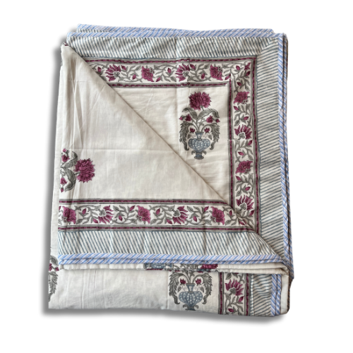 Jaal-Reversible Summer Blanket (Dohar) Hand Block Printed