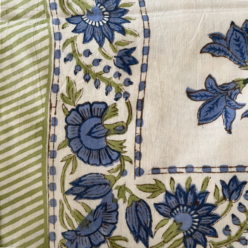 Saphire-Reversible Summer Blanket ( Dohar) -Hand Block Printed