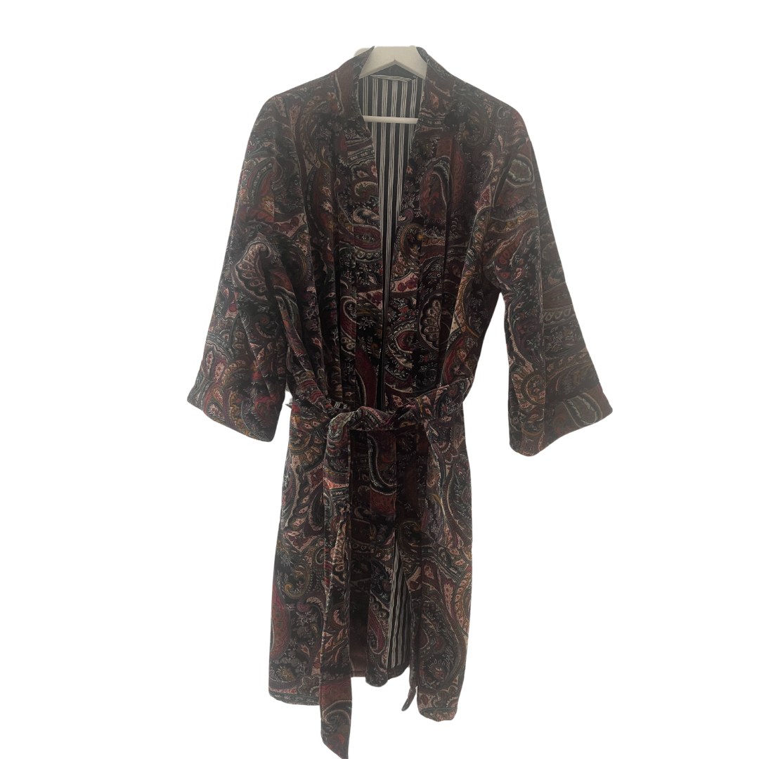 Velvet Printed Robe -Ambi