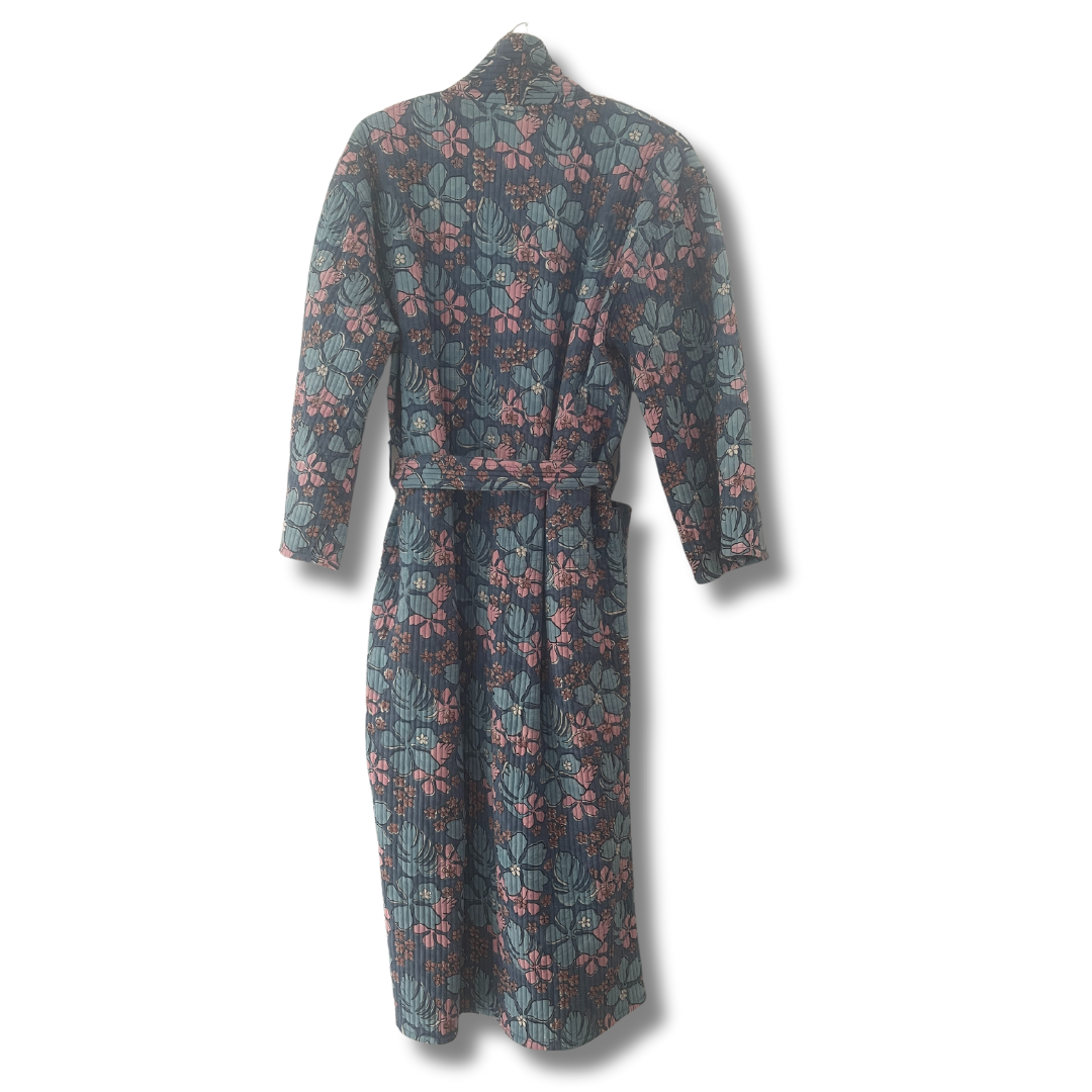 Velvet Printed Robe -Blush