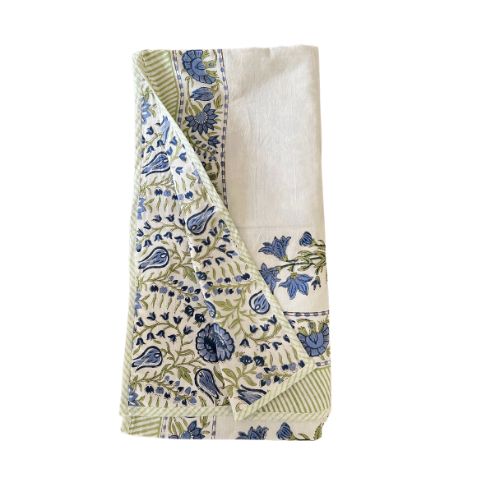 Saphire-Reversible Summer Blanket ( Dohar) -Hand Block Printed