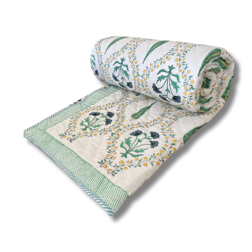 Shahi -  Summer Quilt -Hand Block Printed