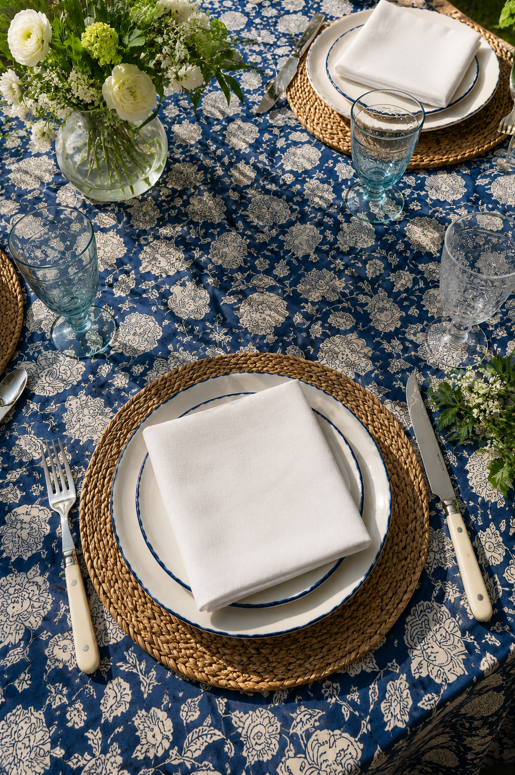 Hand Block Printed Table Cover(Jama)
