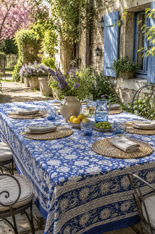 Hand Block Printed Table Cover(Jama)