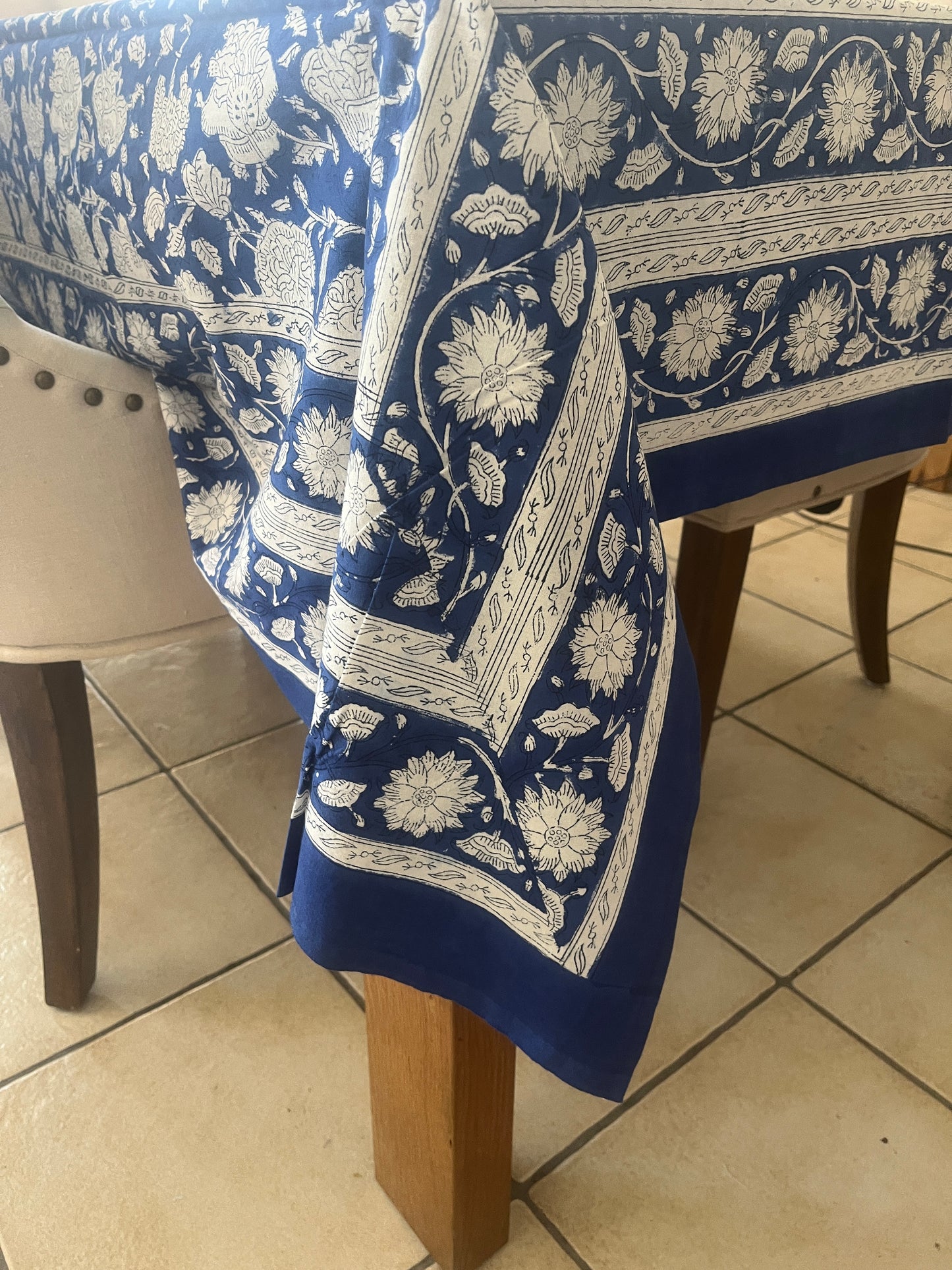 Hand Block Printed Table Cover(Jama)
