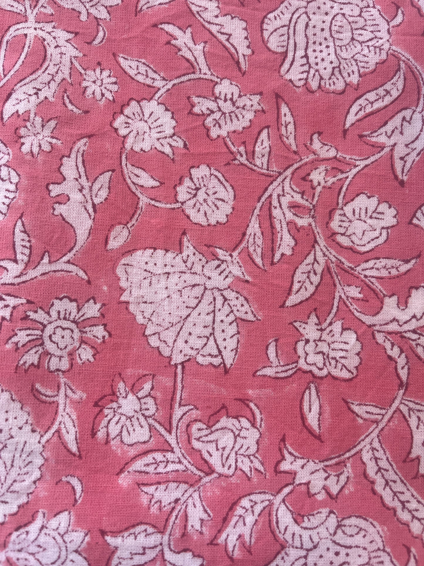 Hand Block Printed Table Cover (Blush)