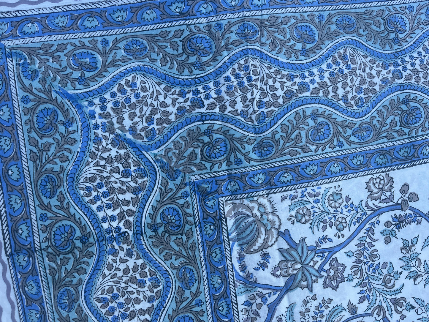 Hand Block Printed Table Cover (Neel)