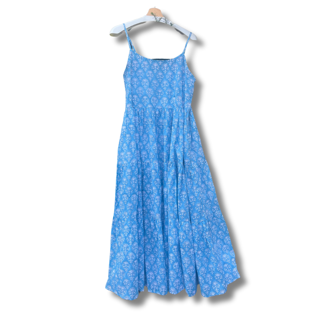 Adjustable straps - Hand Block Printed Dress