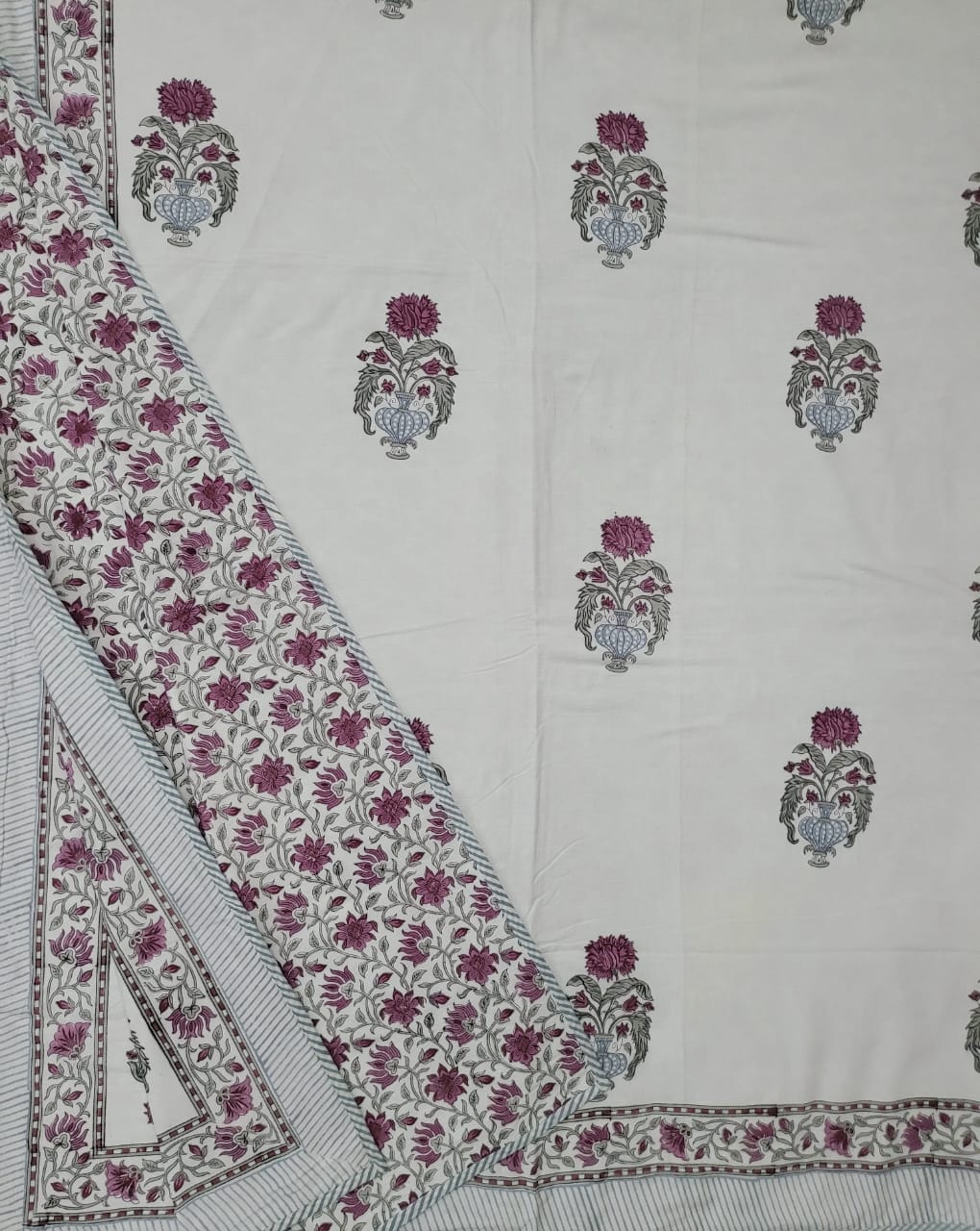 Jaal-Reversible Summer Blanket (Dohar) Hand Block Printed