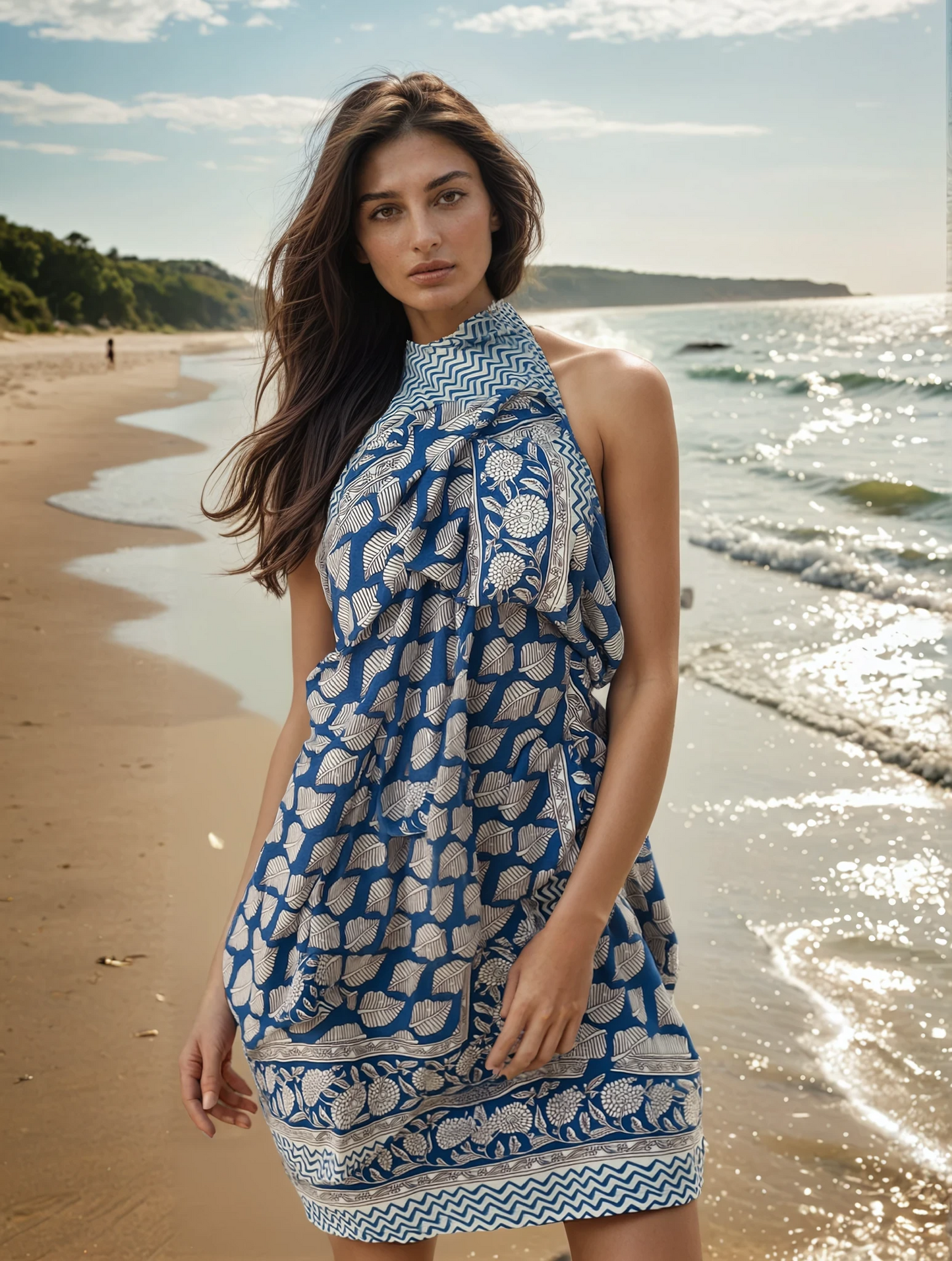 Hand Block Printed Sarong/Pareo - Pazi