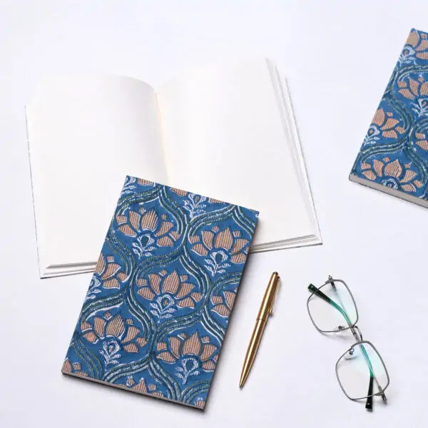 Hand Block Printed Fabric Mounted Diary-Asma