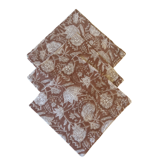 Table Napkins Hand Block Printed -Zamin