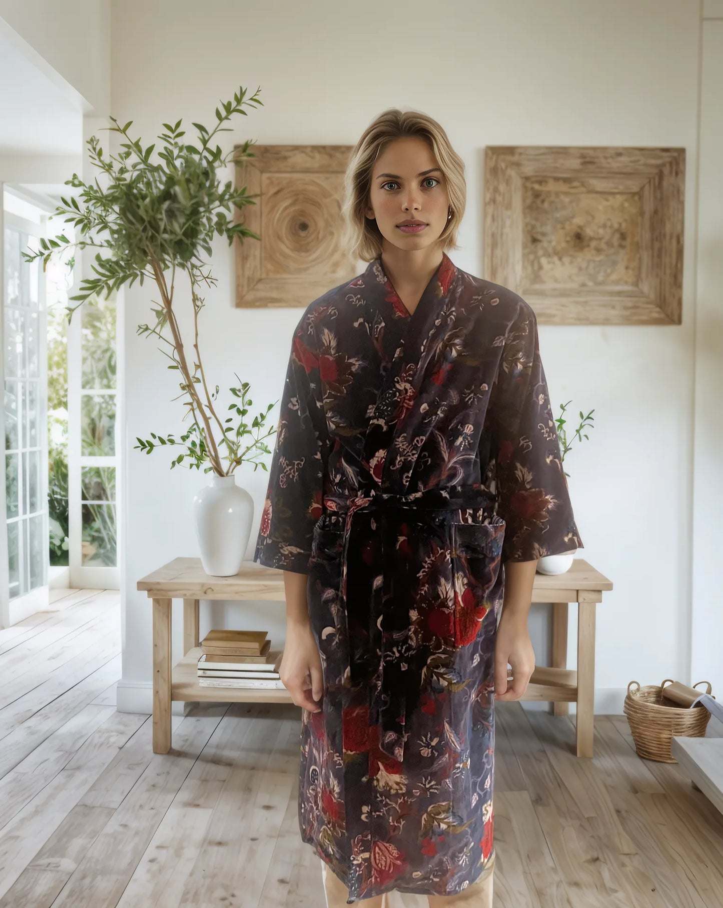 Velvet Printed Robe