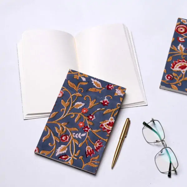 Hand Block Printed Fabric Mounted Diary-Naaz